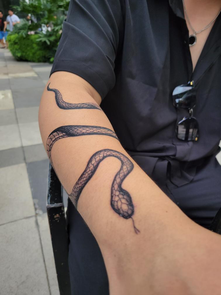 Snake Tattoo made by shenae in Cebu City