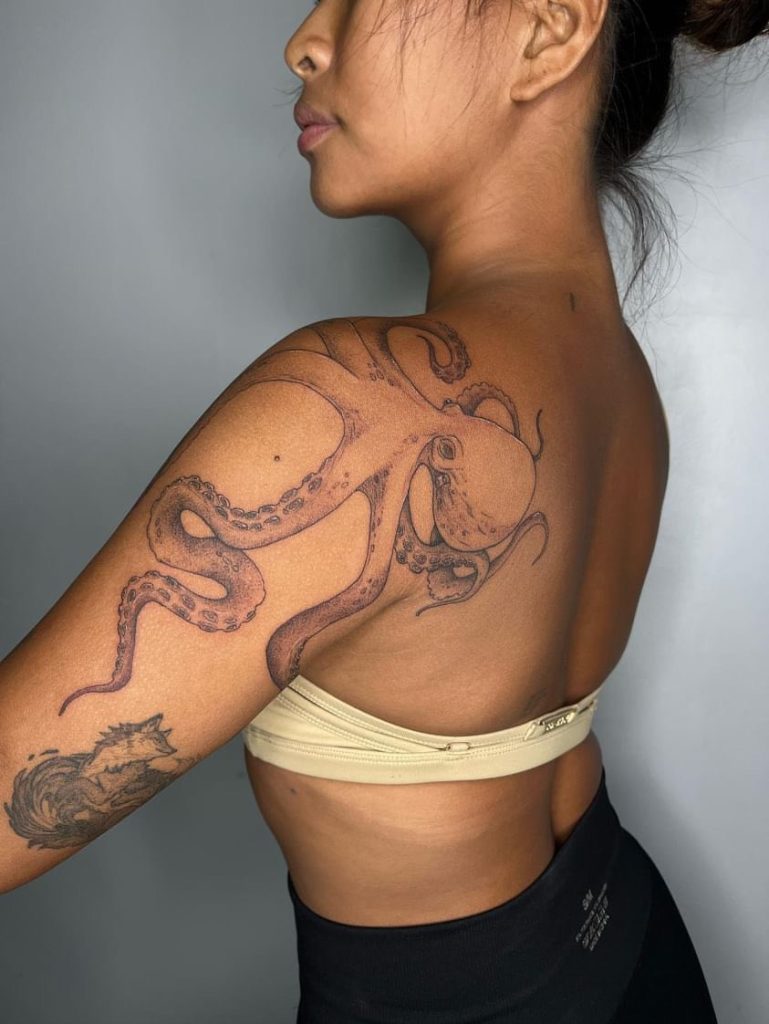 Octopus tattoo mabe by Shenae in Cebu City